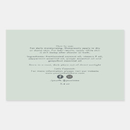 Pegatina Rectangular Ingredientes de productos de belleza empresarial e