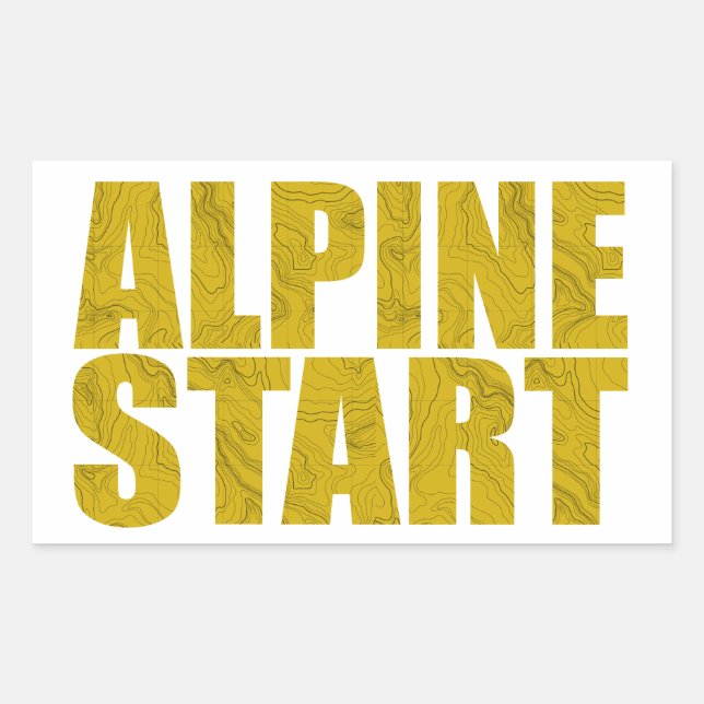 Pegatina Rectangular Inicio alpino (Topo) (Anverso)