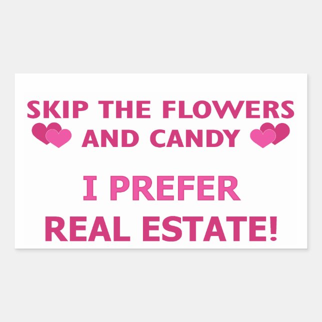 Pegatina Rectangular Inmobiliaria (Anverso)