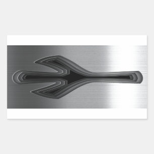 Pegatina Rectangular Inoxidable