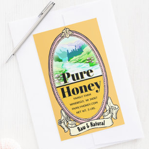 Pegatina Rectangular Insertar una foto de Honey Jar