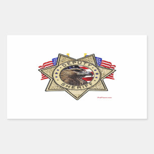 Pegatina Rectangular Insignia adjunta del sheriff