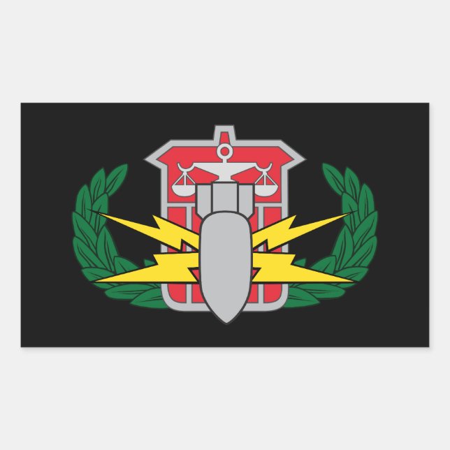 Pegatina Rectangular insignia de HDS (Anverso)