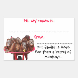 Pegatina Rectangular Insignias conocidas adhesivas para las reuniones