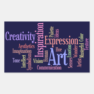 Pegatina Rectangular Inspiración del arte - artista, persona creativa