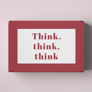 Pegatina Rectangular Inspiración Positiva Red Think Think Think Think C
