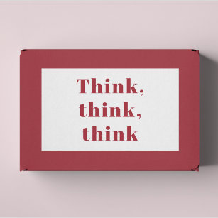 Pegatina Rectangular Inspiración Positiva Red Think Think Think Think C