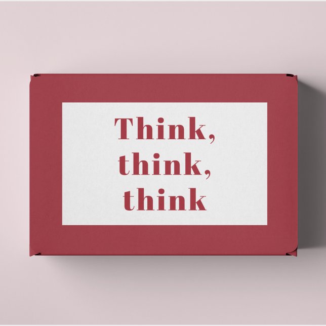 Pegatina Rectangular Inspiración Positiva Red Think Think Think Think C (Subido por el creador)