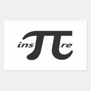 Pegatina Rectangular Inspire el símbolo inspirador del pi
