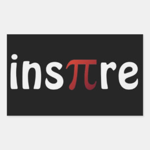 Pegatina Rectangular Inspire Math Pi Day Pegatinas