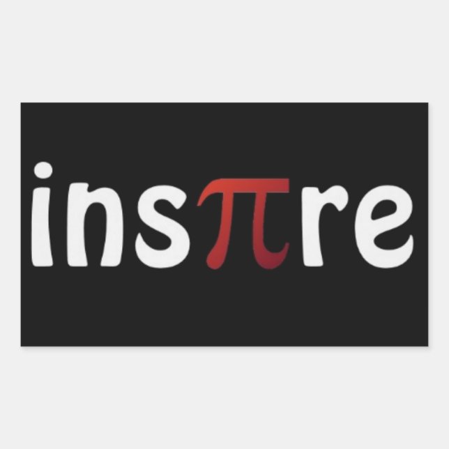 Pegatina Rectangular Inspire Math Pi Day Pegatinas (Anverso)