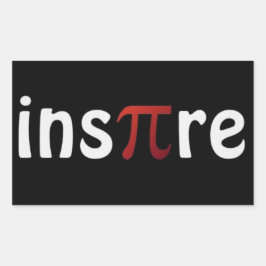 Pegatina Rectangular Inspire Math Pi Day Pegatinas