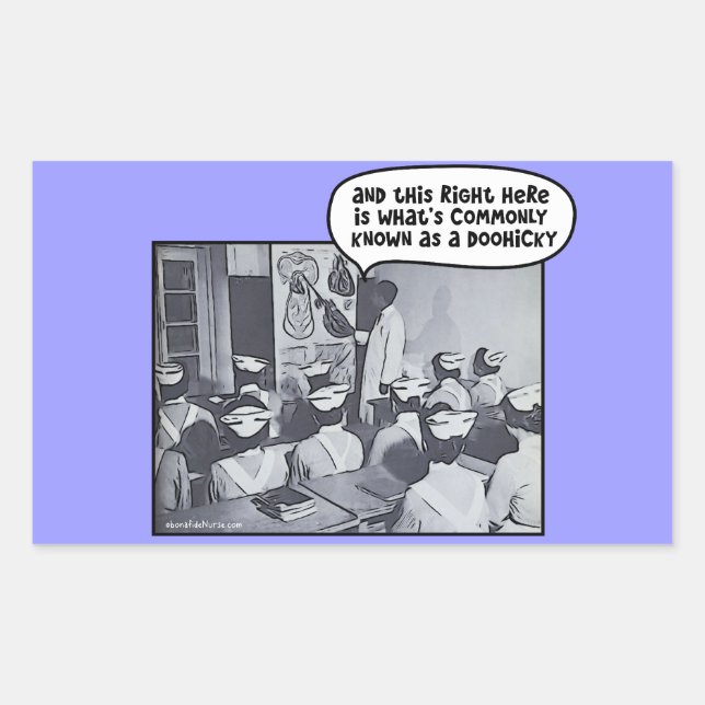 Pegatina Rectangular Instructor de la Escuela de enfermería - Doohicky (Anverso)