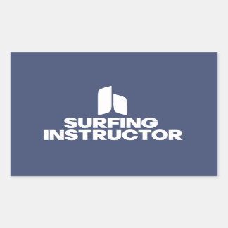 Pegatina Rectangular Instructor de Surfing