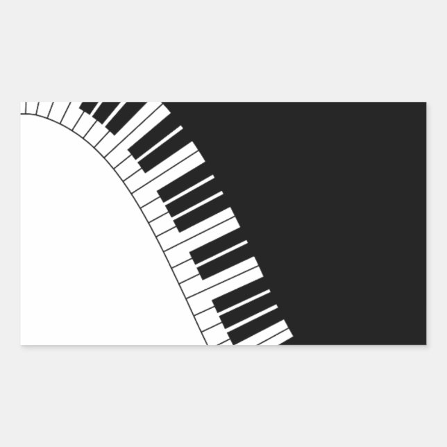 Pegatina Rectangular Instrumentos de teclado Aziza (Anverso)