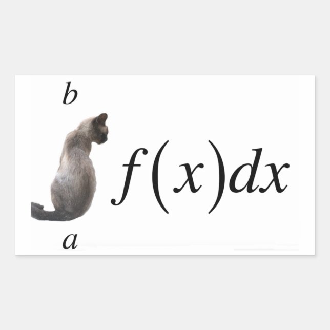 Pegatina Rectangular Integral cat (Anverso)