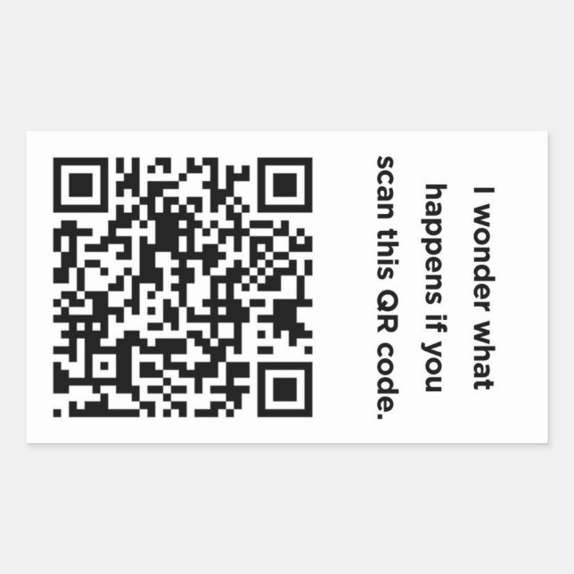 Pegatina Rectangular Inútil código QR: Maravilla (Anverso)