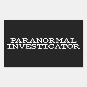 Pegatina Rectangular Investigador Paranormal Cazando Fantasmas EVP