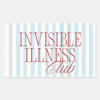 Pegatina Rectangular 'Invisible Illness Club' Cute Spoonie Sticker