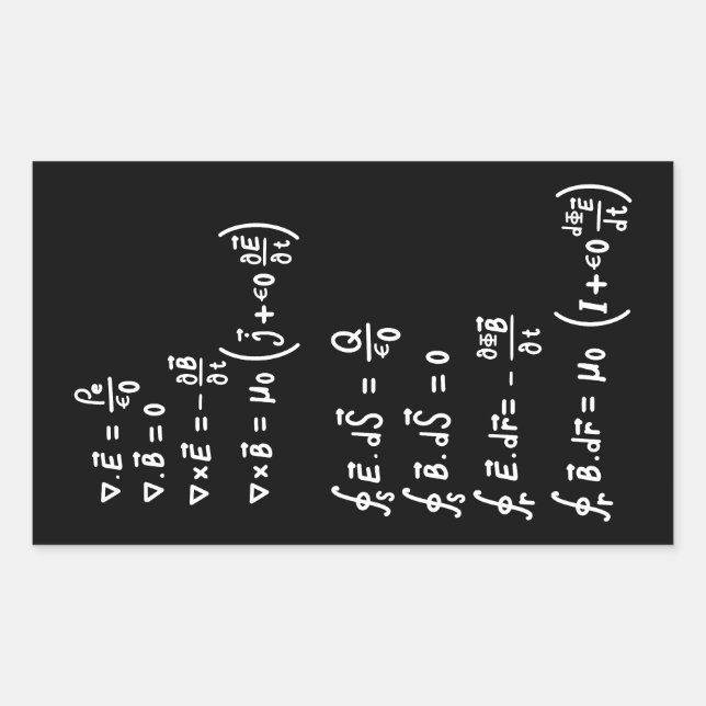 Pegatina Rectangular Invitación de profesores de Fórmula Matemática Fís (Anverso)