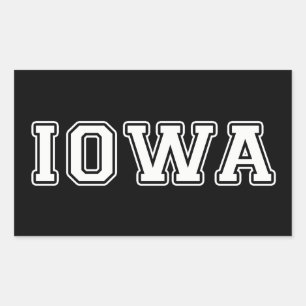 Pegatina Rectangular Iowa
