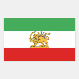 Pegatina Rectangular IRAN Lion and Sun Flag LARGE Sticker
