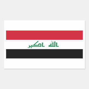 Pegatina Rectangular Iraq/bandera iraquí. Iraq