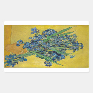 Pegatina Rectangular Iris de Van Gogh