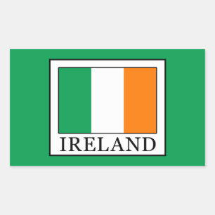 Pegatina Rectangular Irlanda
