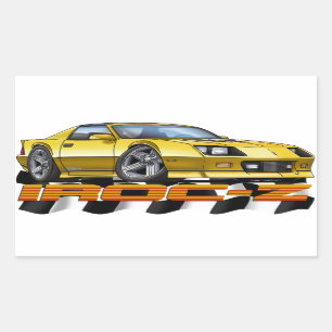 Pegatina Rectangular IROC amarillo Z