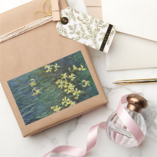 Pegatina Rectangular Irritos amarillos de Claude Monet, Bella Artes de