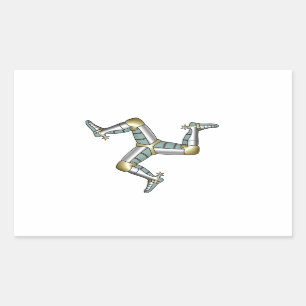 Pegatina Rectangular Isla del hombre