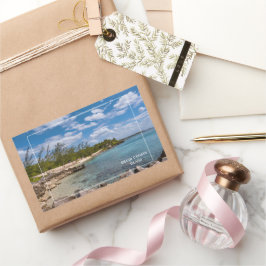 Pegatina Rectangular Isla Gran Caimán