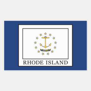 Pegatina Rectangular Isla Rhode