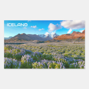 Pegatina Rectangular Islandia