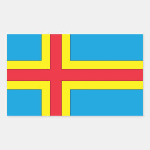 Pegatina Rectangular Islas Aland
