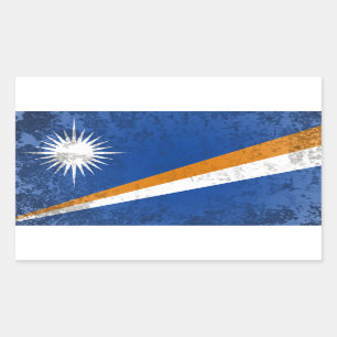 Pegatina Rectangular Islas Marshall