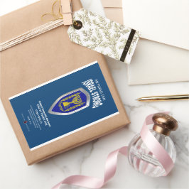 Pegatina Rectangular Israel fuerte - Am Yisrael Chai