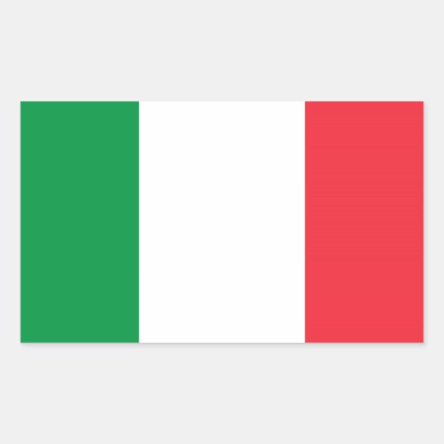 Pegatina Rectangular Italia (Anverso)