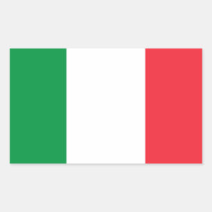 Pegatina Rectangular Italia