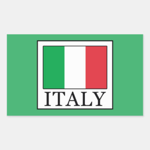 Pegatina Rectangular Italia