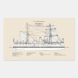 Pegatina Rectangular Itasca de corte USCG - SBD