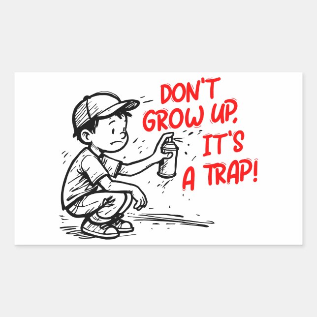 Pegatina Rectangular It's a trap (Anverso)