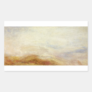 Pegatina Rectangular J. M. W. Turner - Escena de montaña, Val d'Aosta
