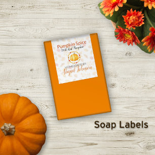 Pegatina Rectangular Jabón de especias de calabaza   Artesano hecho a m