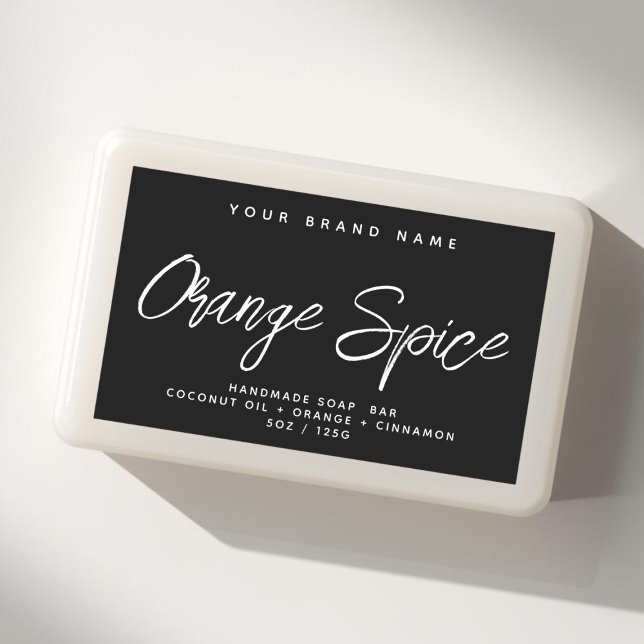 Pegatina Rectangular Jabón moderno cosméticos elegantes simples (Subido por el creador)
