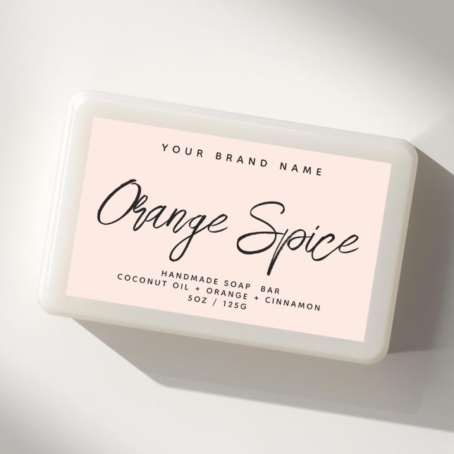 Pegatina Rectangular Jabón moderno cosméticos simples y elegantes (Subido por el creador)