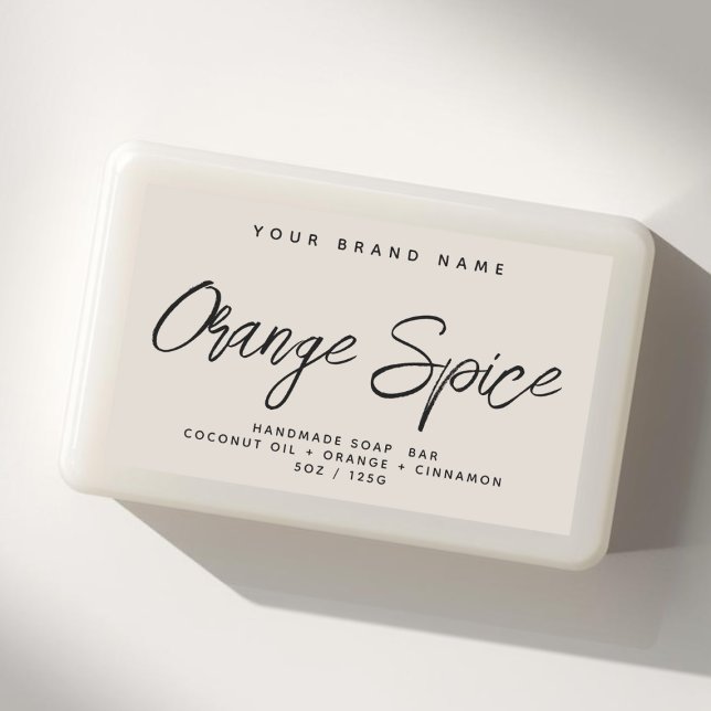 Pegatina Rectangular Jabón moderno cosméticos simples y elegantes (Subido por el creador)