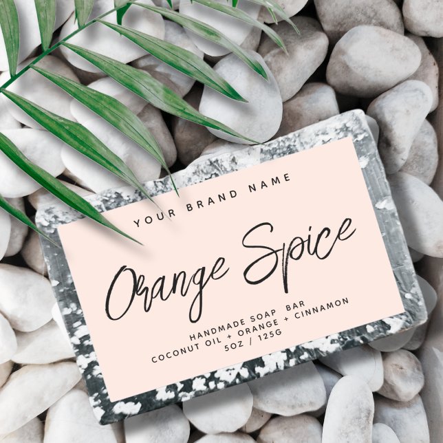 Pegatina Rectangular Jabón moderno simple cosméticos elegantes  (Subido por el creador)