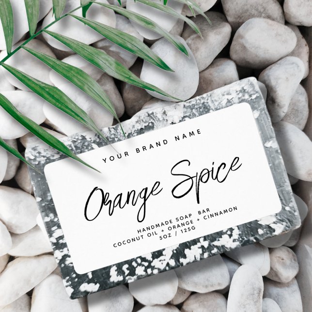 Pegatina Rectangular Jabón moderno simple cosméticos elegantes  (Subido por el creador)